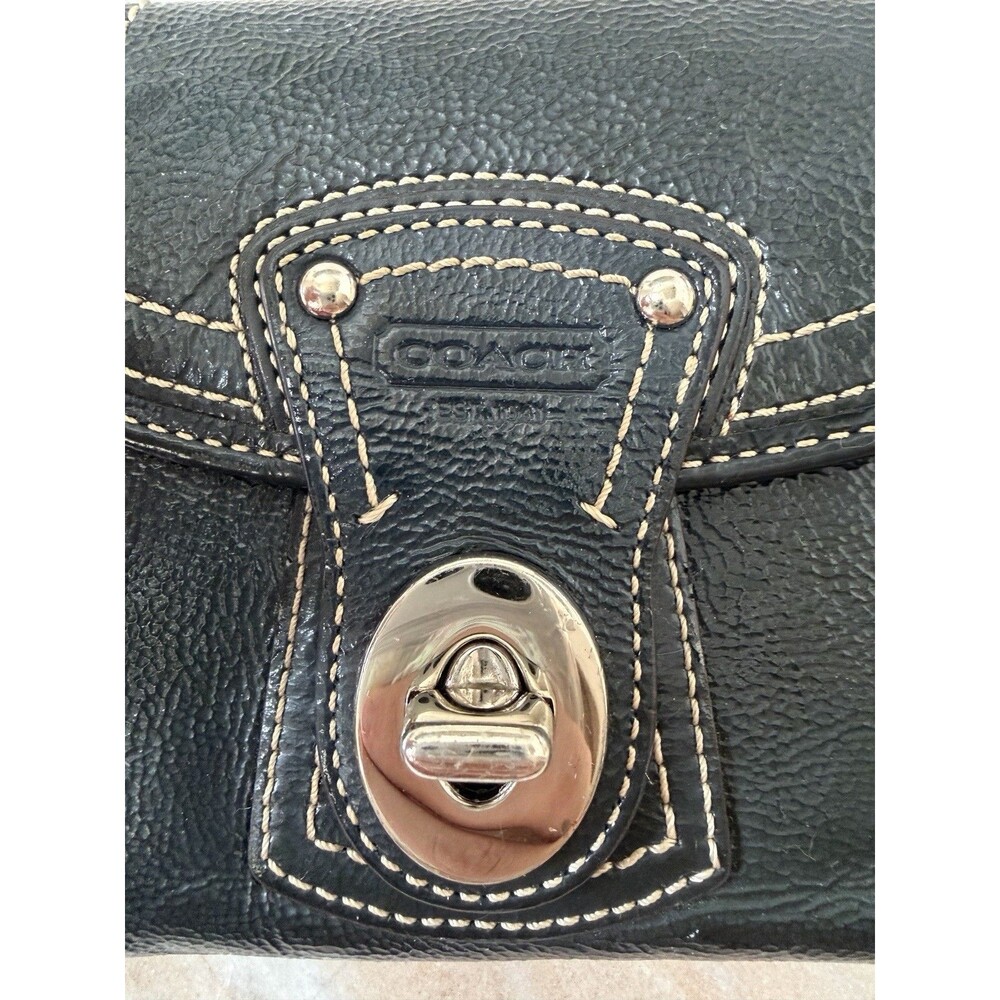 RARE Coach Legacy Black Leather Trifold Wallet Excellent Condition! - Picture 5 of 12